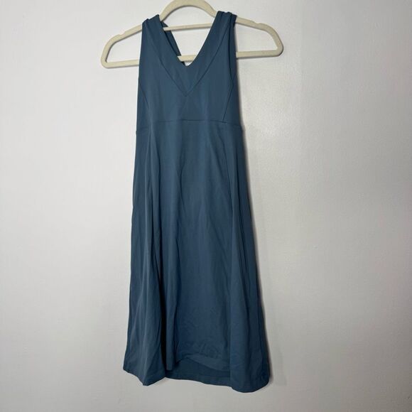 Patagonia blue halter midi dress size medium - Picture 1 of 6
